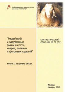 Обзор российского и зарубежных рынков шерсти, ковров, валяных и фетровых изделий (Итоги I полугодия 2010г.). Статистический сборник